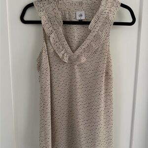 CAbi #4179 Morse Code Cream and Black Top